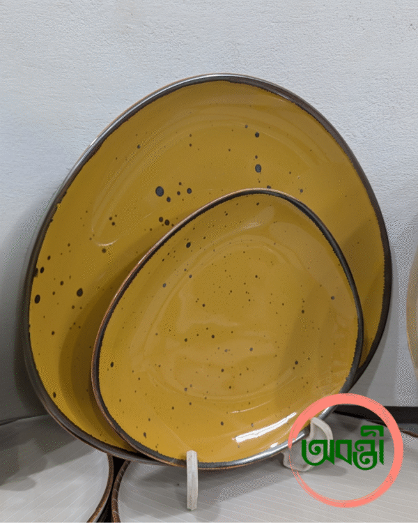 Golden Mustard Yellow Dinner 12 Pieces Set - Image 2