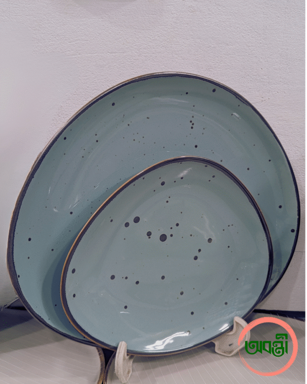 Sky Blue Organic Dinnerware Set (12 Pieces) - Image 2