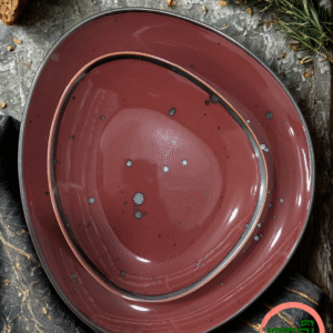 Terracotta Red Organic Dinnerware 12 Pieces Set