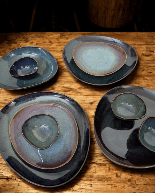 Celestial Drift Asymmetrical Dinner Set (19 Pieces)