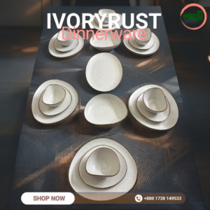 IvoryRust – Elegant 21 Pcs Ceramic Dinnerware Set